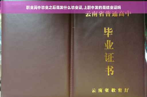职业高中毕业之后是发什么毕业证,上职中发的是结业证吗