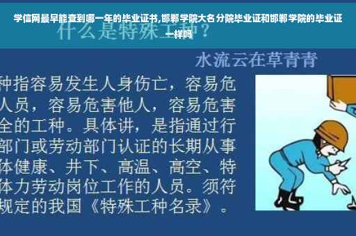 学信网最早能查到哪一年的毕业证书,邯郸学院大名分院毕业证和邯郸学院的毕业证一样吗