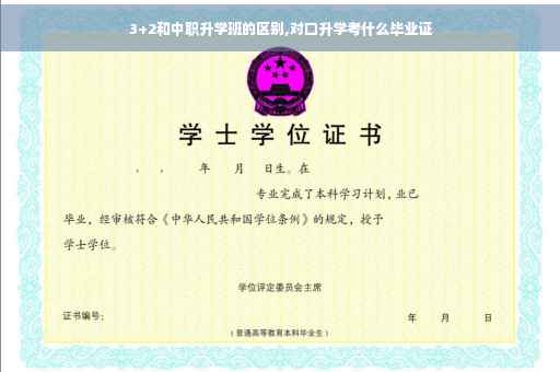 3+2和中职升学班的区别,对口升学考什么毕业证