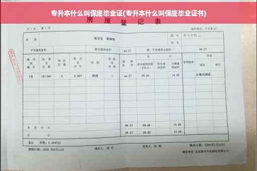 专升本什么叫保底毕业证(专升本什么叫保底毕业证书)