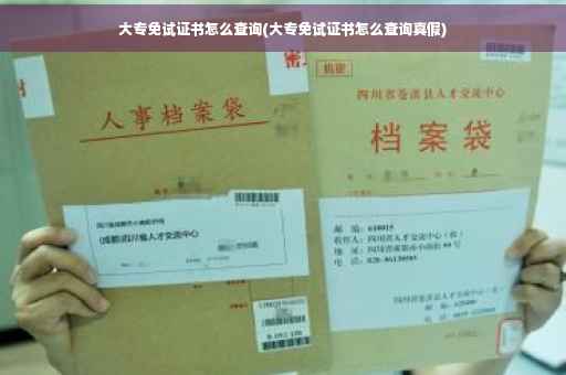 大专免试证书怎么查询(大专免试证书怎么查询真假)