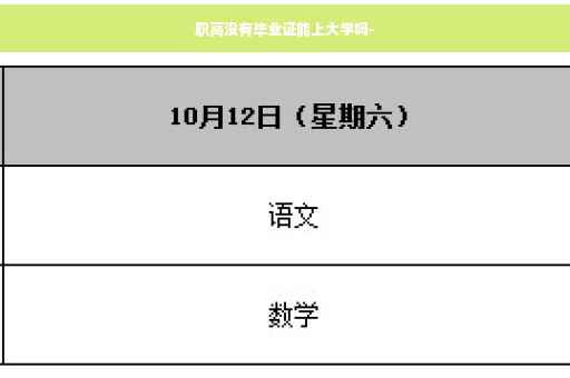 职高没有毕业证能上大学吗-
