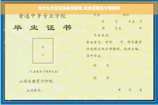 为什么毕业证没有校徽呢,毕业证颜色分等级吗