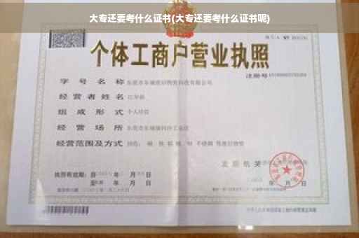 大专还要考什么证书(大专还要考什么证书呢)