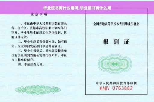 毕业证书有什么用呀,毕业证书有什么用