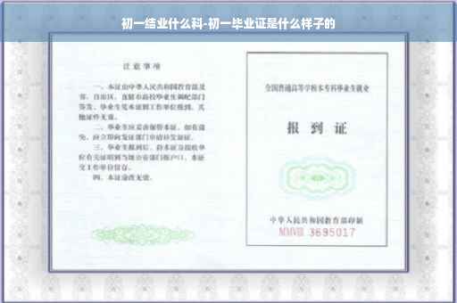 初一结业什么科-初一毕业证是什么样子的