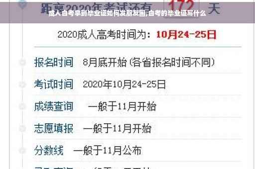 成人自考拿到毕业证如何发朋友圈,自考的毕业证写什么