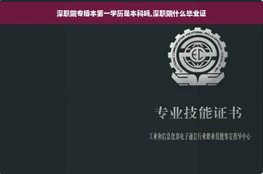 深职院专插本第一学历是本科吗,深职院什么毕业证