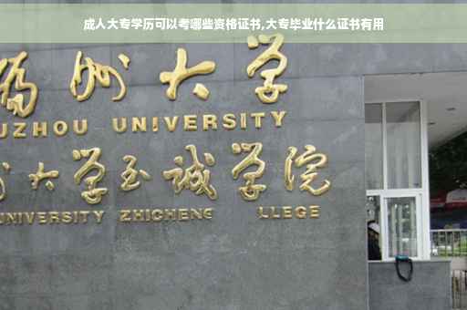 成人大专学历可以考哪些资格证书,大专毕业什么证书有用