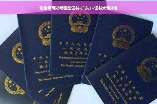 化妆师可以考哪些证书-广东3+证书大专排名