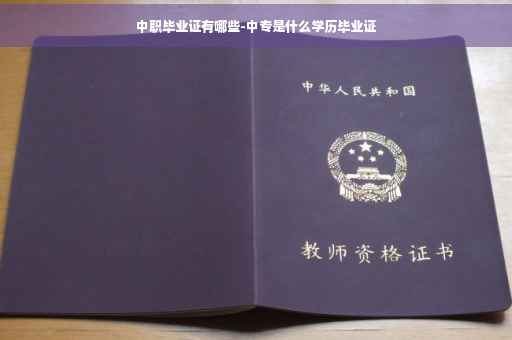 中职毕业证有哪些-中专是什么学历毕业证