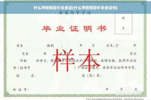 什么学校有初中毕业证(什么学校有初中毕业证书)