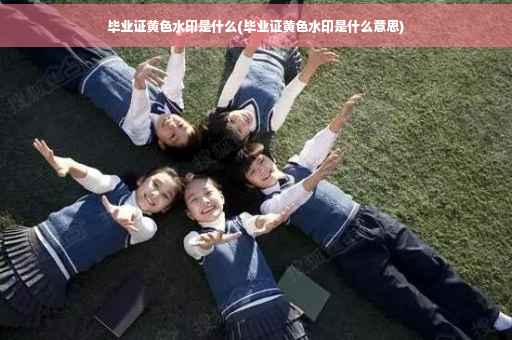 毕业证黄色水印是什么(毕业证黄色水印是什么意思)