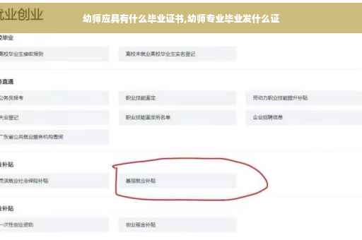 幼师应具有什么毕业证书,幼师专业毕业发什么证