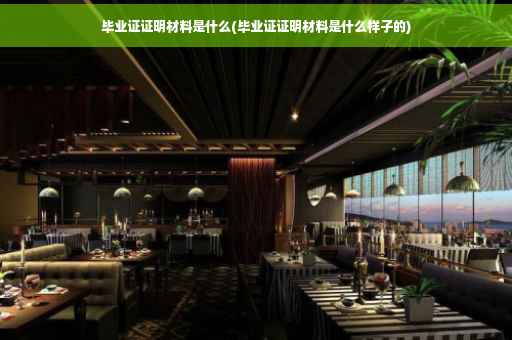 毕业证证明材料是什么(毕业证证明材料是什么样子的)