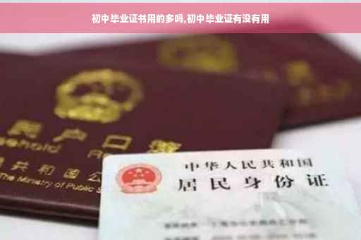 初中毕业证书用的多吗,初中毕业证有没有用