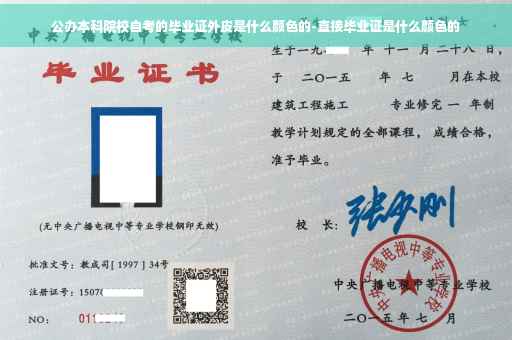 公办本科院校自考的毕业证外皮是什么颜色的-直接毕业证是什么颜色的