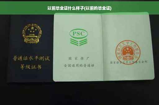 以前毕业证什么样子(以前的毕业证)