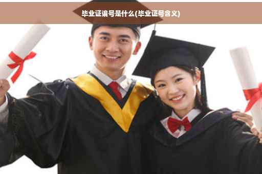 毕业证谝号是什么(毕业证号含义)