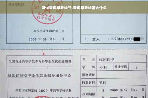 如何查询毕业证书,查询毕业证需要什么