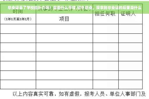 毕业证丢了学校能补办吗？需要什么手续,初中毕业，没拿到毕业证的后果是什么