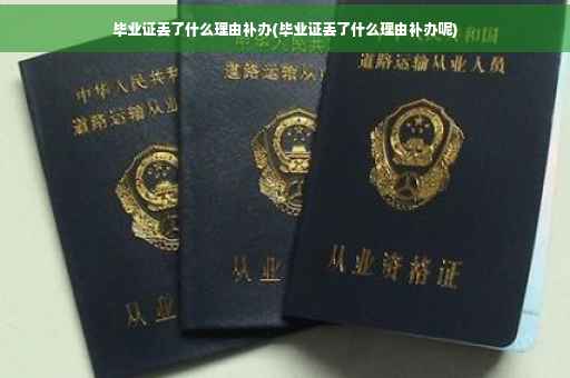 毕业证丢了什么理由补办(毕业证丢了什么理由补办呢)
