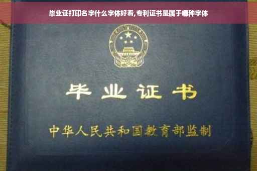 毕业证打印名字什么字体好看,专利证书是属于哪种字体
