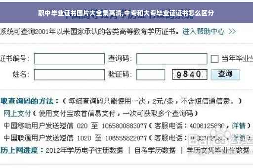 职中毕业证书图片大全集高清,中专和大专毕业证证书怎么区分