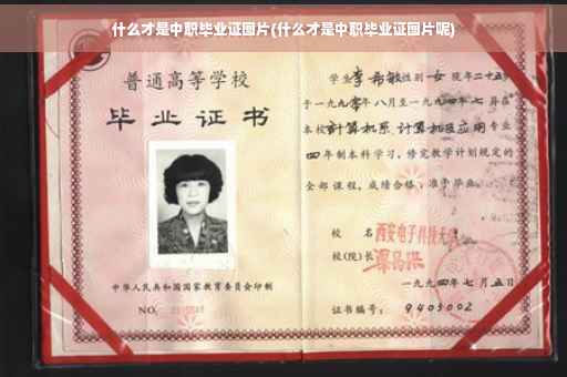 什么才是中职毕业证图片(什么才是中职毕业证图片呢)