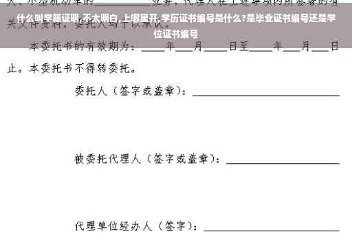 什么叫学籍证明,不太明白,上哪里开,学历证书编号是什么?是毕业证书编号还是学位证书编号