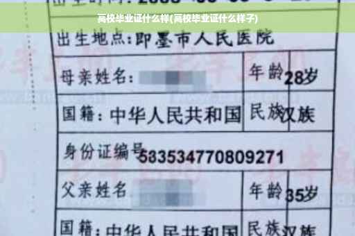 高校毕业证什么样(高校毕业证什么样子)