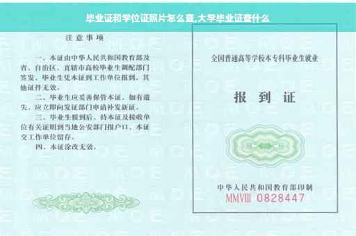 毕业证和学位证照片怎么查,大学毕业证查什么