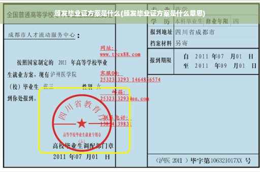 颁发毕业证方案是什么(颁发毕业证方案是什么意思)