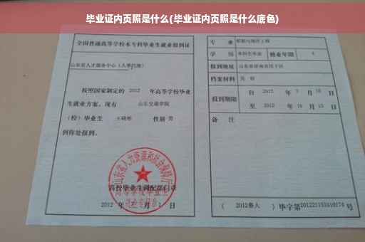 毕业证内页照是什么(毕业证内页照是什么底色)