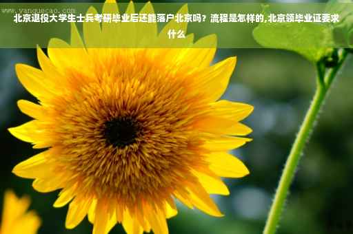 北京退役大学生士兵考研毕业后还能落户北京吗？流程是怎样的,北京领毕业证要求什么