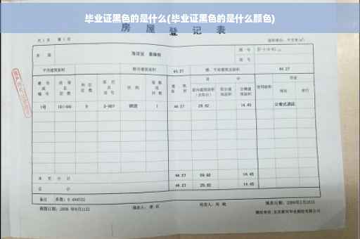 毕业证黑色的是什么(毕业证黑色的是什么颜色)
