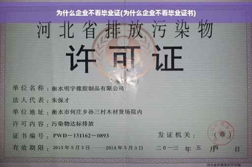 为什么企业不看毕业证(为什么企业不看毕业证书)