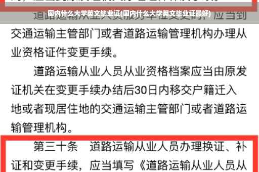 国内什么大学英文毕业证(国内什么大学英文毕业证最好)