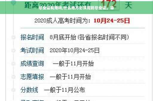 毕业证有用吗,什么地方必须用到毕业证。急
