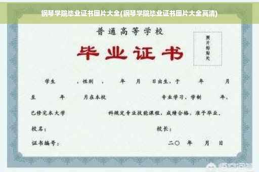 钢琴学院毕业证书图片大全(钢琴学院毕业证书图片大全高清)
