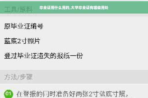 毕业证用什么用的,大学毕业证有哪些用处