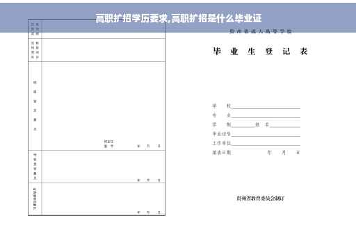 高职扩招学历要求,高职扩招是什么毕业证
