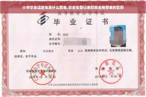 小学毕业证底色是什么颜色,毕业生登记表和就业推荐表的区别