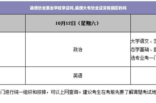 函授毕业要去学校拿证吗,函授大专毕业证没有钢印的吗