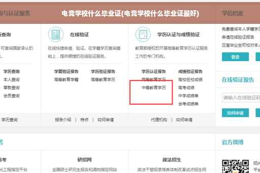 电竞学校什么毕业证(电竞学校什么毕业证最好)