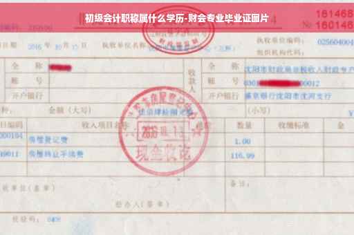 初级会计职称属什么学历-财会专业毕业证图片