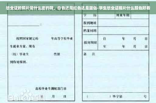 毕业证的照片是什么底的啊，白色还是红色还是蓝色-学生毕业证相片什么颜色好看
