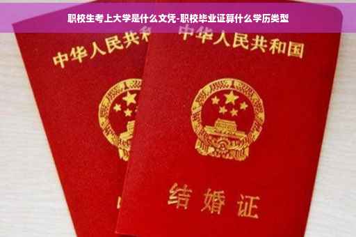 职校生考上大学是什么文凭-职校毕业证算什么学历类型