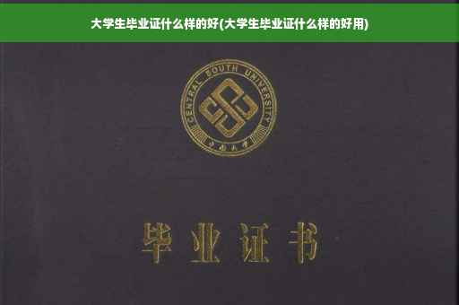 大学生毕业证什么样的好(大学生毕业证什么样的好用)