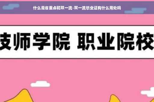 什么是省重点和双一流-双一流毕业证有什么用处吗